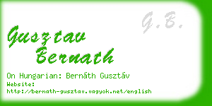 gusztav bernath business card