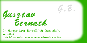 gusztav bernath business card